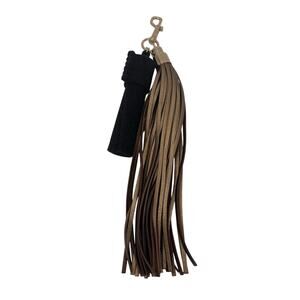 Louis Vuitton LV Tassel Bag Charm Clip Keychain Brown Gold